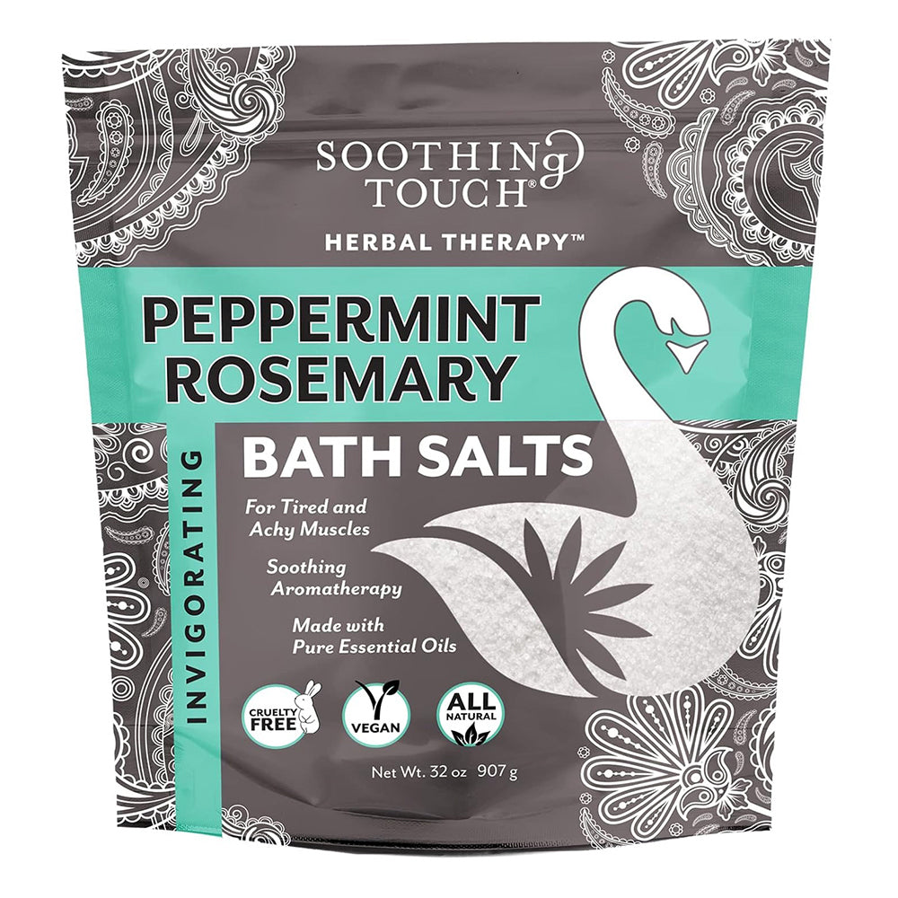 Soothing Touch Peppermint Rosemary Invigorating Bath Salts Pouch 32 Oz